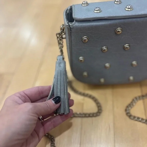 Urban Expressions Studded Gray Crossbody Bag - Picture 2 of 8